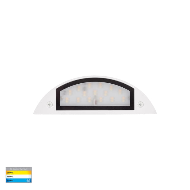 Curva 12V 5w 3CCT LED IP65 Curved White Surface Mounted Wall Light