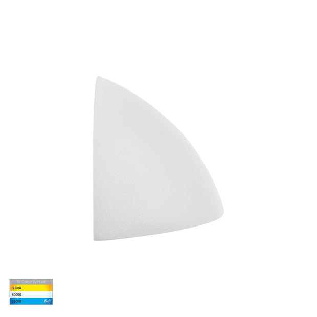 Curva 12V 5w 3CCT LED IP65 Curved White Surface Mounted Wall Light