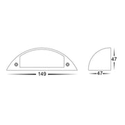 Curva 12V 5w 3CCT LED IP65 Curved Brass Surface Mounted Wall Light