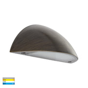 Curva 12V 7w 3CCT LED IP65 Curved Antique Brass Surface Mounted Wall Light