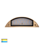 Curva 12V 7w 3CCT LED IP65 Curved Brass Surface Mounted Wall Light