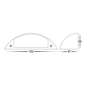 Curva 12V 7w 3CCT LED IP65 Curved Brass Surface Mounted Wall Light