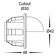 HV3263T Sako Recessed Round Eyelid 1.5w CCT 12v Step Light 316 Stainless Steel