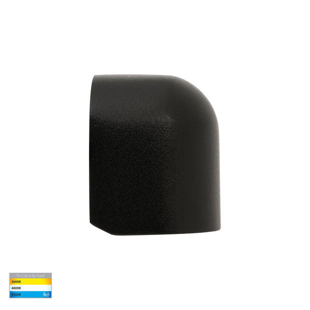 Patra 12v 1.5w 3CCT LED IP65 Surface Mounted Step Light Black