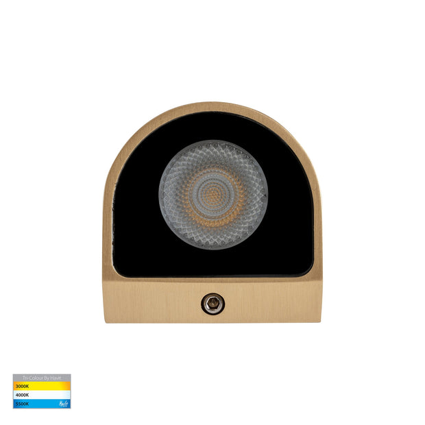 Patra 12v 1.5w 3CCT LED IP65 Surface Mounted Step Light Solid Brass