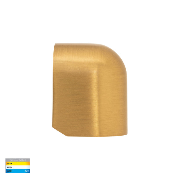 Patra 12v 1.5w 3CCT LED IP65 Surface Mounted Step Light Solid Brass