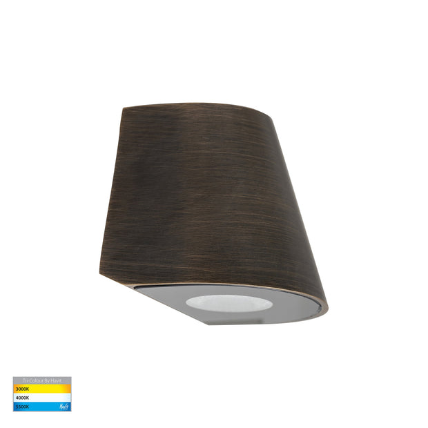 Karval 12v 1.5w 3CCT LED IP65 Surface Mounted Step Light Antique Brass