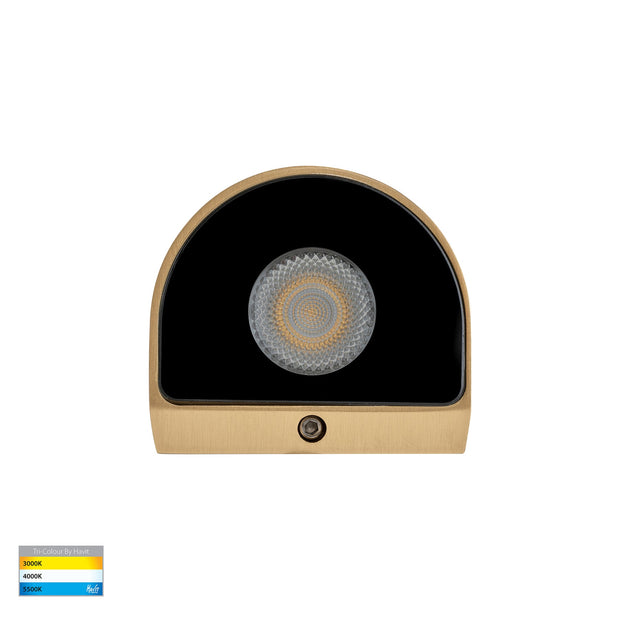 Karval 12v 1.5w 3CCT LED IP65 Surface Mounted Step Light Solid Brass