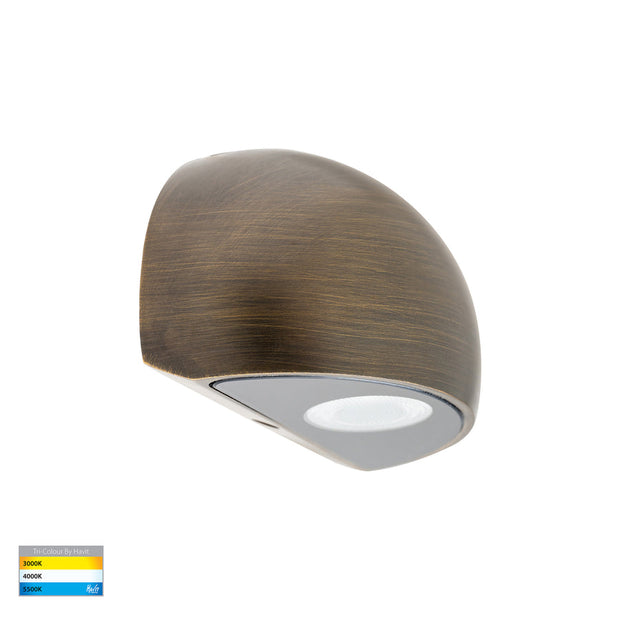 Serres 12v 1.5w 3CCT LED IP65 Surface Mounted Step Light Antique Brass