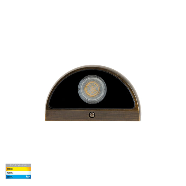 Serres 12v 1.5w 3CCT LED IP65 Surface Mounted Step Light Antique Brass