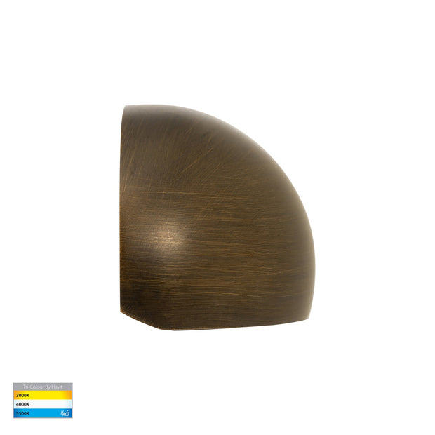 Serres 12v 1.5w 3CCT LED IP65 Surface Mounted Step Light Antique Brass