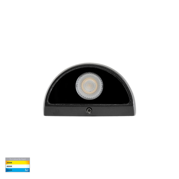 Serres 12v 1.5w 3CCT LED IP65 Surface Mounted Step Light Black