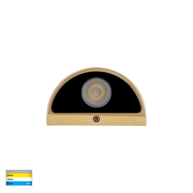 Serres 12v 1.5w 3CCT LED IP65 Surface Mounted Step Light Solid Brass
