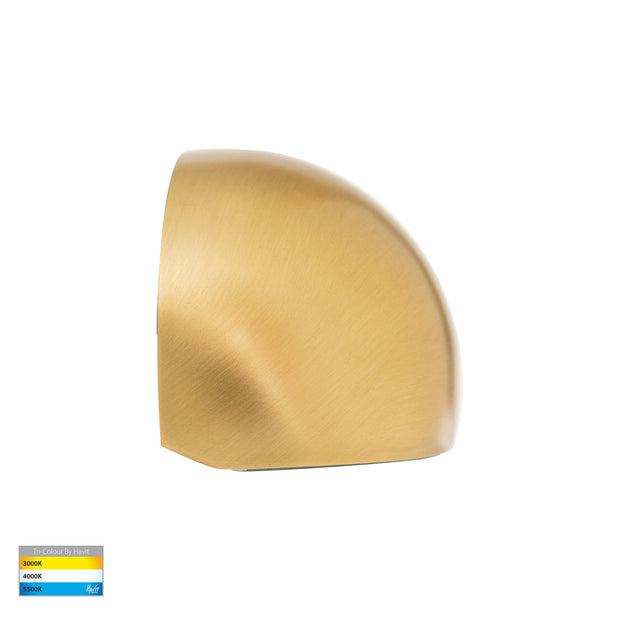 Serres 12v 1.5w 3CCT LED IP65 Surface Mounted Step Light Solid Brass
