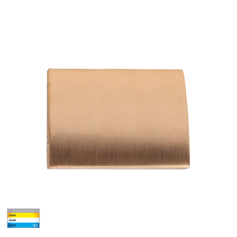 Pelase 12v 3w 3CCT LED IP65 Short Surface Mounted Step Light Solid Brass