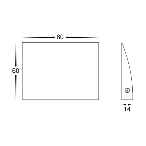 Pelase Surface Mounted Step Light Black