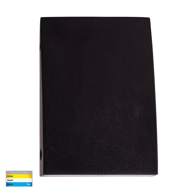 Pelase 12v 3w 3CCT LED IP65 Tall Surface Mounted Step Light Black