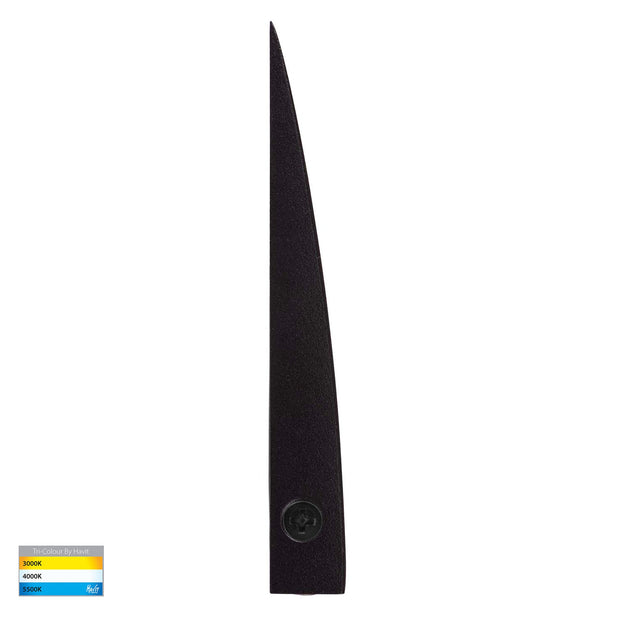 Pelase 12v 3w 3CCT LED IP65 Tall Surface Mounted Step Light Black