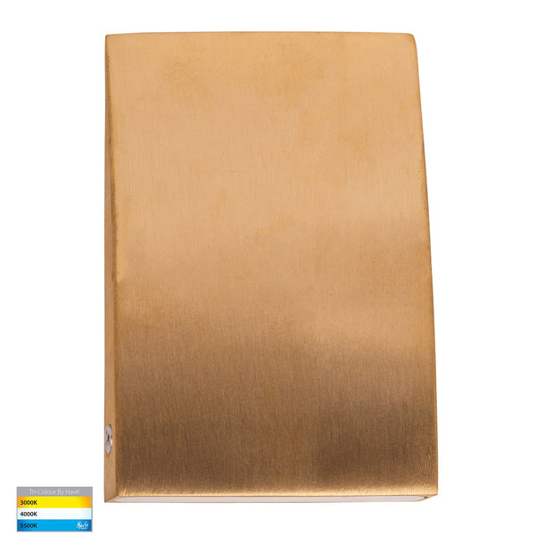 Pelase 12v 3w 3CCT LED IP65 Tall Surface Mounted Step Light Solid Brass
