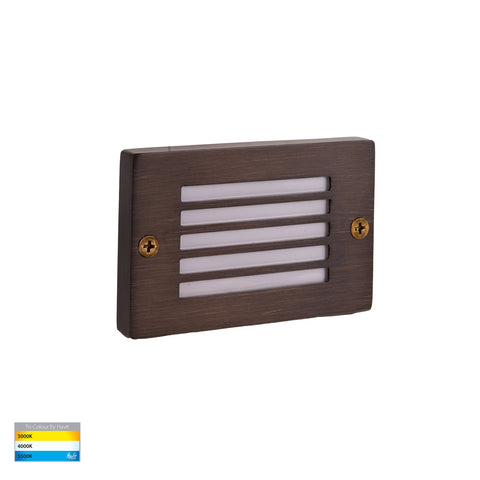 Ardam 12v 3w 3CCT LED IP65 Surface Mounted Step Light Antique Brass