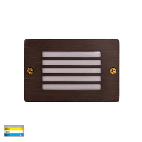 Ardam 12v 3w 3CCT LED IP65 Surface Mounted Step Light Antique Brass