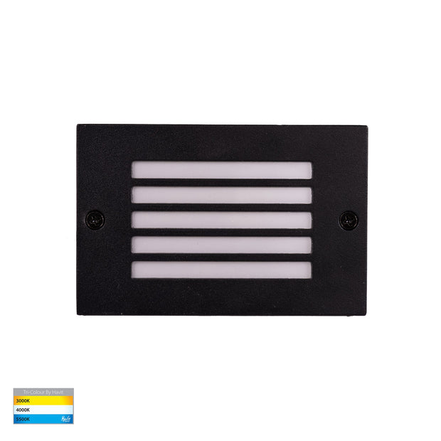 Ardam 12v 3w 3CCT LED IP65 Surface Mounted Step Light Black
