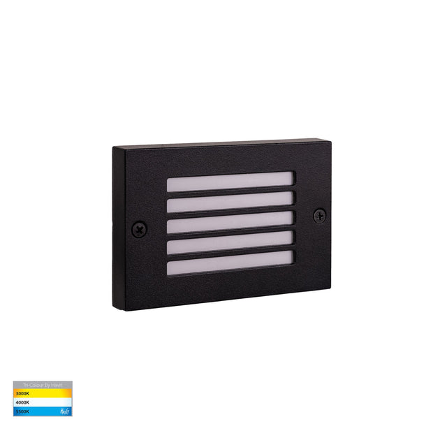 Ardam 12v 3w 3CCT LED IP65 Surface Mounted Step Light Black