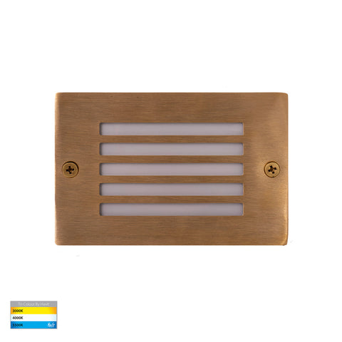 Ardam 12v 3w 3CCT LED IP65 Surface Mounted Step Light Solid Brass