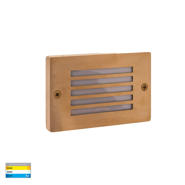 Ardam 12v 3w 3CCT LED IP65 Surface Mounted Step Light Solid Brass