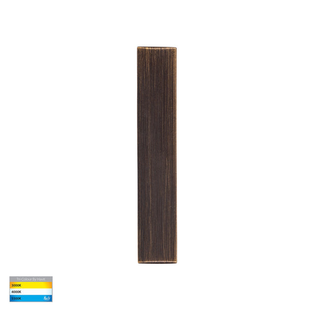 Ardam 12v 6w 3CCT LED IP65 Surface Mounted Step Light Antique Brass