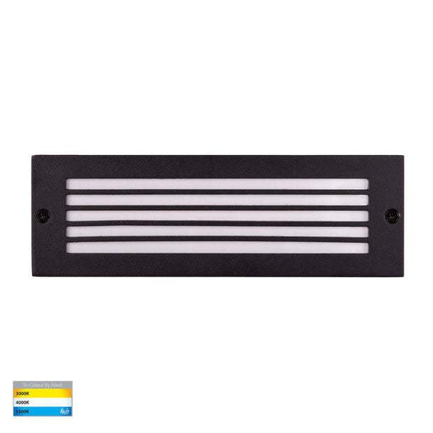 Ardam 12v 6w 3CCT LED IP65 Surface Mounted Step Light Black