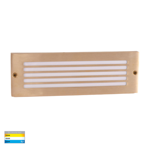 Ardam 12v 6w 3CCT LED IP65 Surface Mounted Step Light Solid Brass
