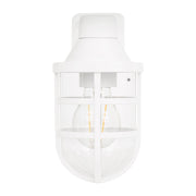 Marina IP54 White Polycarbonate Wall Light 8w E27 Warm White