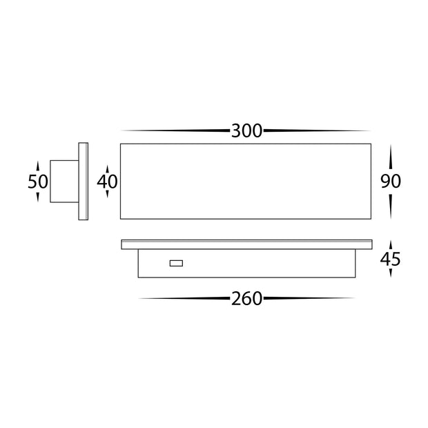 Barline Shadow 4.5w-9w CCT LED IP65 Wall Light White