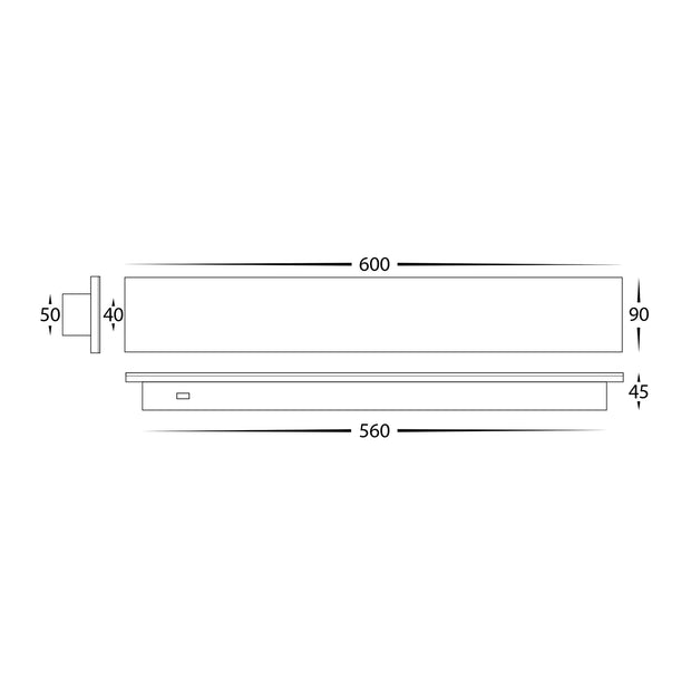 Barline Shadow 9w-18w CCT LED IP65 Wall Light Black