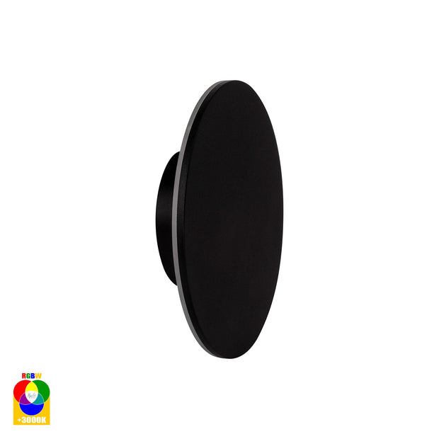 Halo 12v 7w RGBW LED 150mm Surface Mounted Exterior Wall Light Black