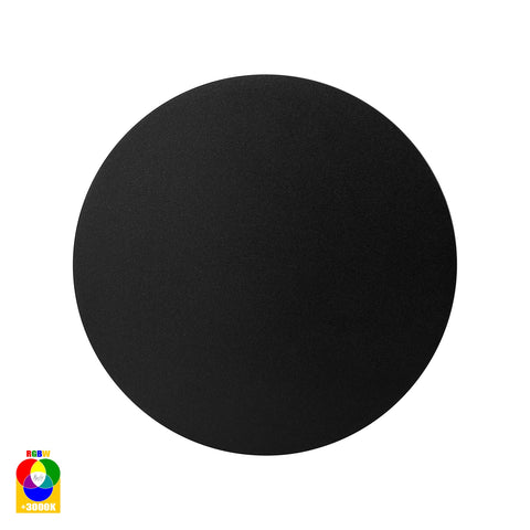 Halo 12v 12w RGBW LED 200mm Surface Mounted Exterior Wall Light Black