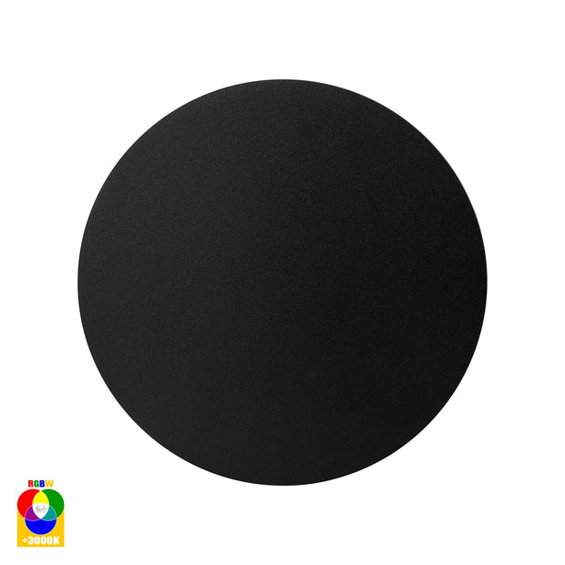 Halo 12v 12w RGBW LED 200mm Surface Mounted Exterior Wall Light Black