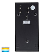 Taper Square 240v Wall Wedge Black E27 9w 3CCT