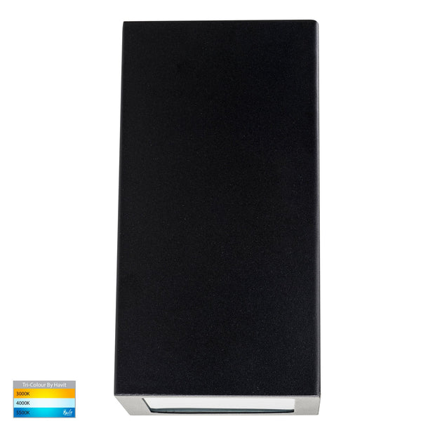 Taper Square 240v Wall Wedge Black E27 9w 3CCT