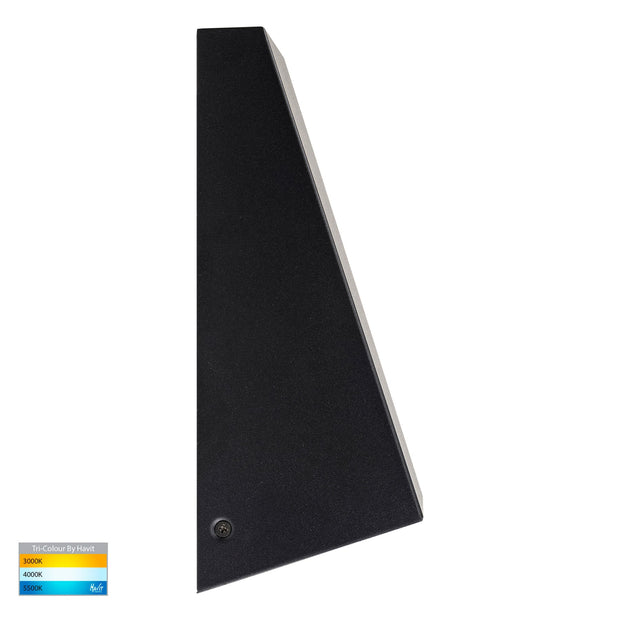 Taper Square 240v Wall Wedge Black E27 9w 3CCT