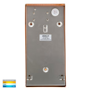 Taper Square 240v Wall Wedge Copper E27 9w 3CCT