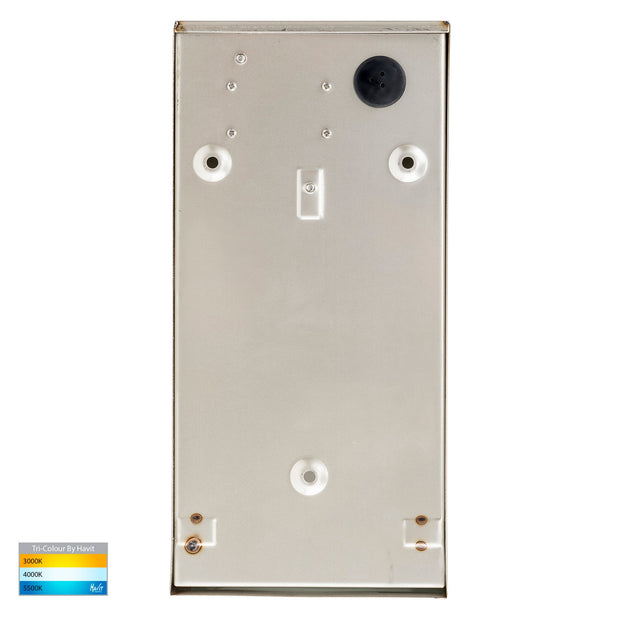 Taper Square 240v Wall Wedge 316 Stainless Steel E27 9w 3CCT