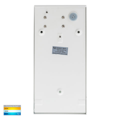 Taper Square 240v Wall Wedge White E27 9w 3CCT