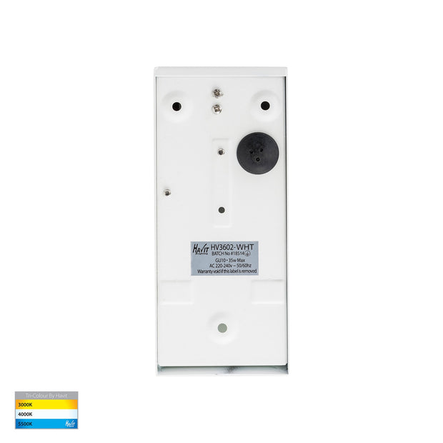 Taper Square 12v Wall Wedge White MR16 5w 3CCT