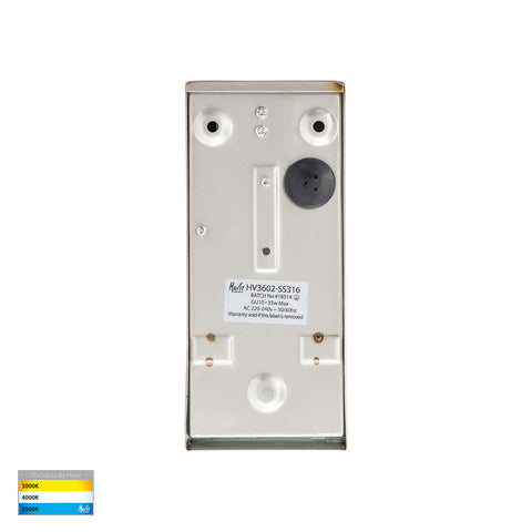 Taper Square 12v Wall Wedge 316 Stainless Steel MR16 5w 3CCT