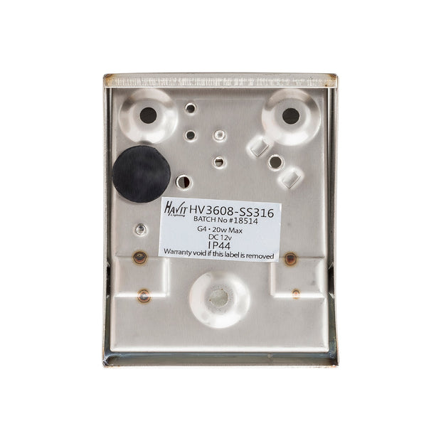 Taper Square Mini 12v Wall Wedge 316 Stainless Steel 5500k 1.5w G4 Bi pin