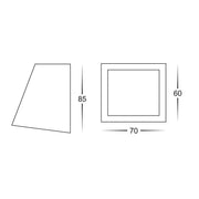 Taper Square Mini 12v Wall Wedge 316 Stainless Steel 5500k 1.5w G4 Bi pin