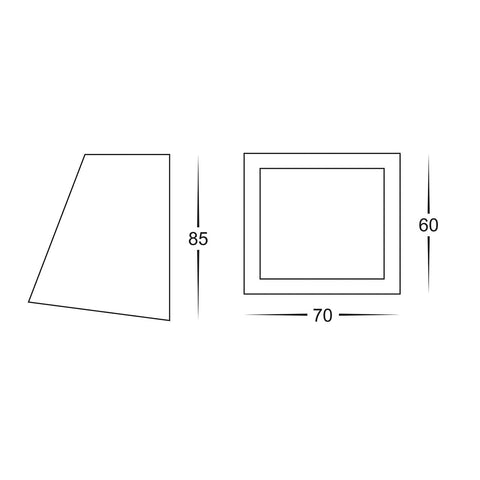 Taper Square Mini 12v Wall Wedge 316 Stainless Steel 5500k 1.5w G4 Bi pin