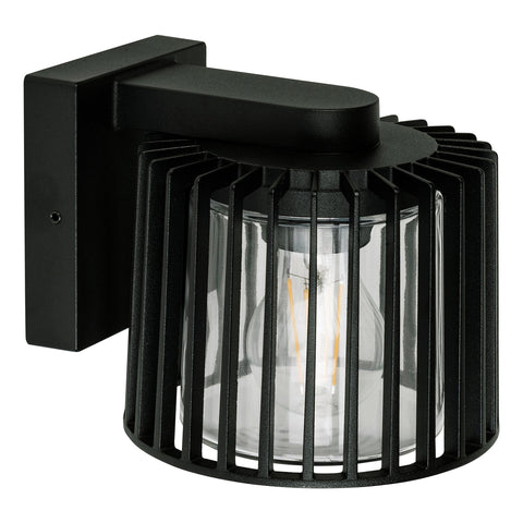 Lumo Aluminium Black Exterior Wall Light IP54